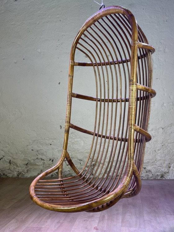 Image 1 of Fauteuil En Rotin À Suspendre, Vintage