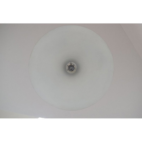 Image 1 of Suspension vintage en métal laqué orange, Allemagne 1980