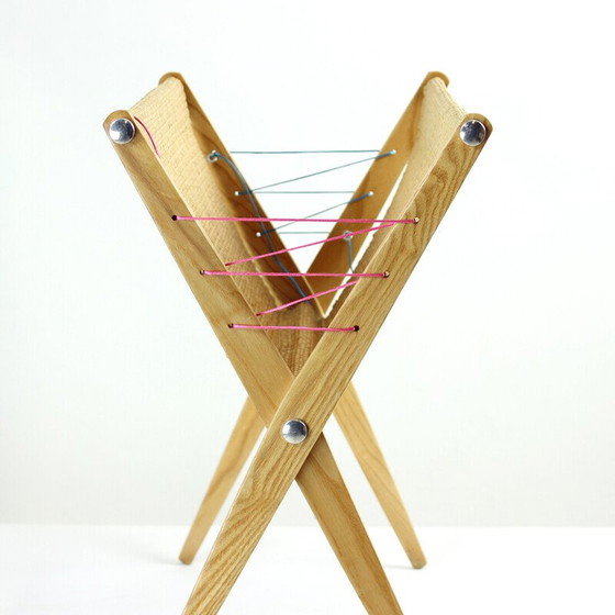 Image 1 of Porte-revues vintage en bois, Tchécoslovaquie années 1960