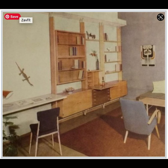 Image 1 of Fauteuil vintage rouge bourgogne modèle 53 par Jaroslav Smidek pour Ton, 1960s