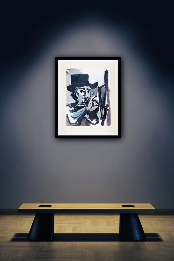 Image 1 of Pablo Picasso : "Peintre au travail". Signé, 1968