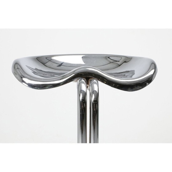 Image 1 of Paire de tabourets de tracteur chromés vintage par Rodney Kinsman pour Bieffeplast 1970