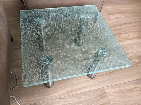 Image 1 of Table d'angle moderne en verre