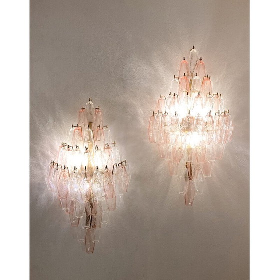 Image 1 of Paire d'appliques vintage en verre de Murano, Italie