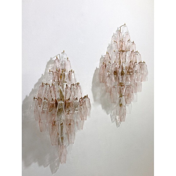 Image 1 of Paire d'appliques vintage en verre de Murano, Italie