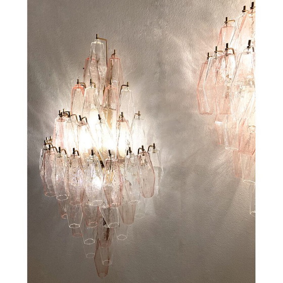 Image 1 of Paire d'appliques vintage en verre de Murano, Italie