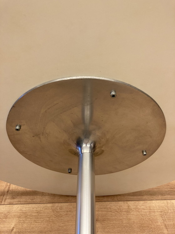 Image 1 of Table basse par Horst Bruning pour Cor. Plateau en formica et base en aluminium poli.