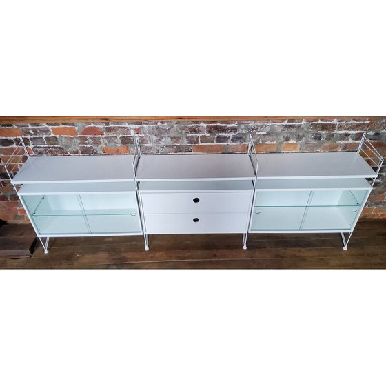 Image 1 of Etagère Vintage String blanche de Nisse Strinning, 1950