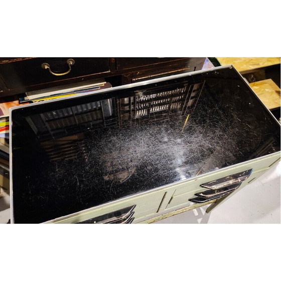 Image 1 of Meuble de dentiste vintage en acier vert pastel, 1950