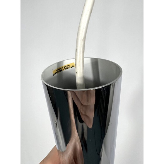 Image 1 of Paire de lampes suspendues chromées vintage par Stilux Milano, 1970