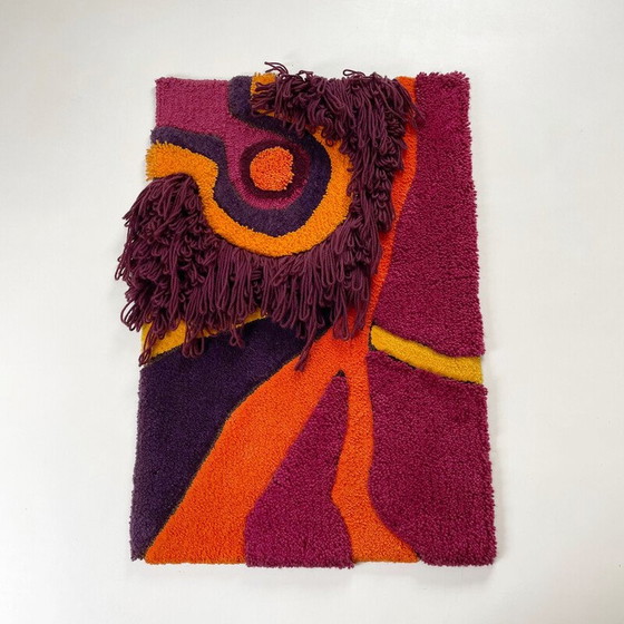 Image 1 of Tapis mural vintage en laine par Ewald Kröner pour Schloss Hackhausen, Allemagne 1970