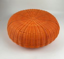 Vintage Ikea Pouf tabouret plastique tressé 1980 1990