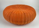 Vintage Ikea Pouf tabouret plastique tressé 1980 1990