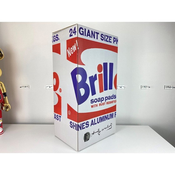 Image 1 of Vintage Bearbrick by Andy Warhol Brillo for Medicom