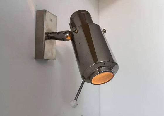 Image 1 of Applique Vintage Zodiac Par Jacques Biny, Métal Chromé, France 1960