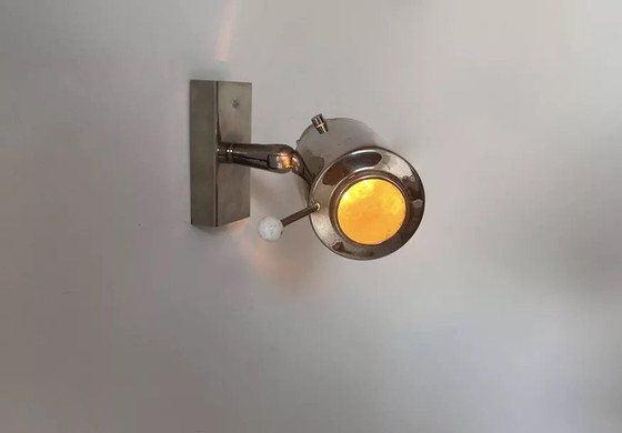 Image 1 of Applique Vintage Zodiac Par Jacques Biny, Métal Chromé, France 1960