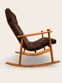 Chaise à bascule danoise vintage