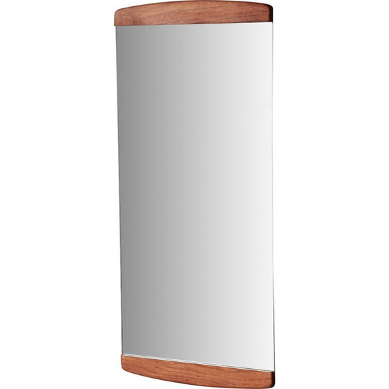 Image 1 of Miroir rectangulaire vintage avec cadre en teck, 1960
