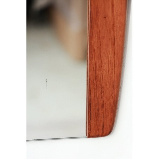 Image 1 of Miroir rectangulaire vintage avec cadre en teck, 1960