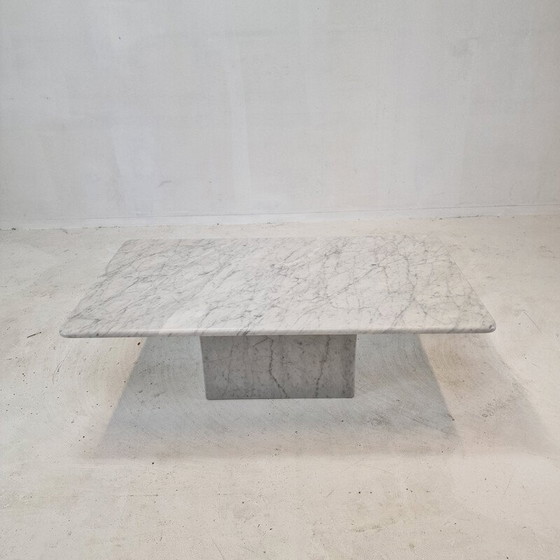 Image 1 of Table basse italienne vintage en marbre, 1980