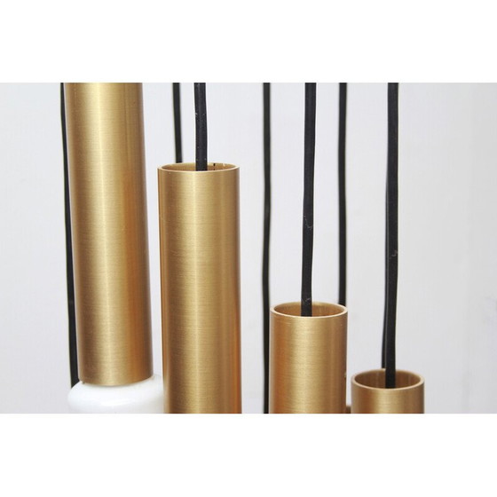 Image 1 of Lampe suspendue cascade vintage en laiton, 1970