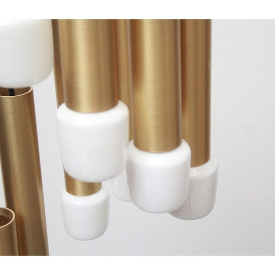 Image 1 of Lampe suspendue cascade vintage en laiton, 1970