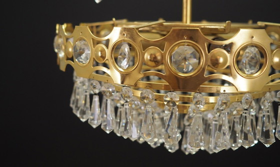 Image 1 of Lustre en laiton, Design danois, 1970S, Production : Danemark