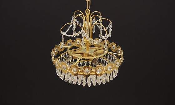 Image 1 of Lustre en laiton, Design danois, 1970S, Production : Danemark