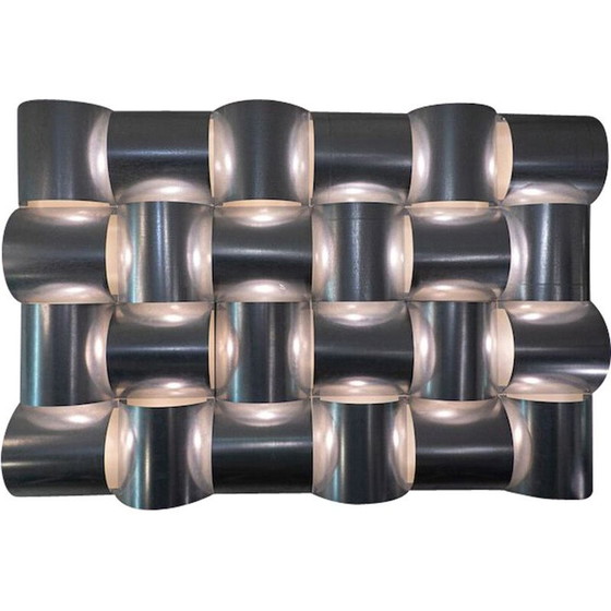 Image 1 of Lampe murale modulaire vintage en aluminium, Belgique