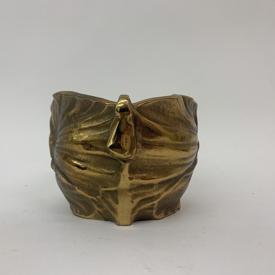 Image 1 of Pot de fleurs vintage en bronze Art Nouveau, années 1930