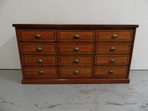 Armoire d'apothicaire vintage avec tiroirs