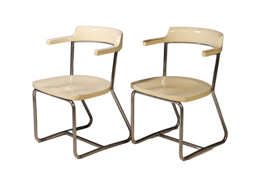 Fauteuils Bauhaus modèle K 16 par Robert Slezák, 1930S