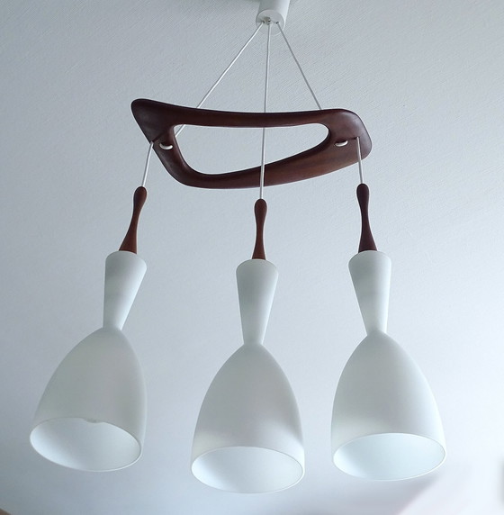 Image 1 of Lampe pendante danoise architectonique vintage