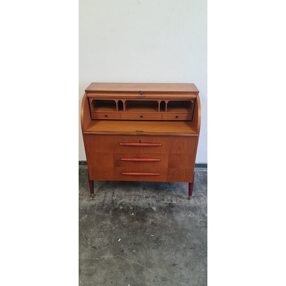 Image 1 of Secrétaire vintage en teck suédois par Egon Ostergaard pour Msi, Suède