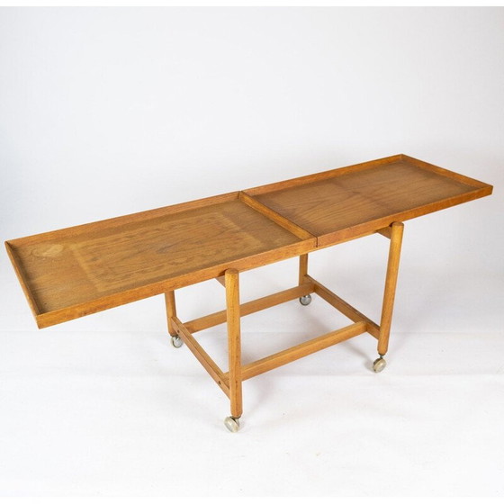 Image 1 of Table de bar vintage avec extension en chêne par Hundevad Furniture, Danemark 1960