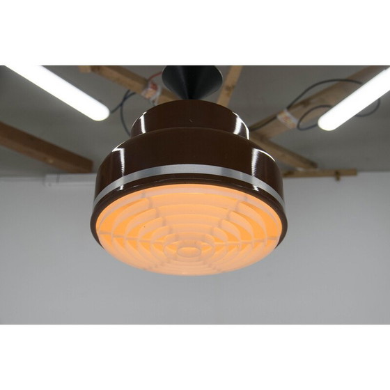 Image 1 of Lampe suspendue vintage en métal et plastique, Tchécoslovaquie 1970