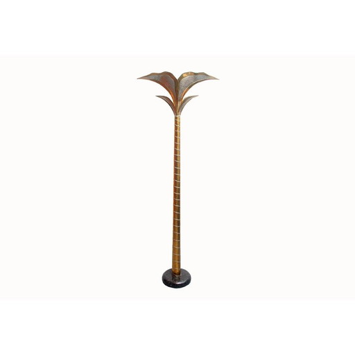 Lampadaire vintage en laiton par Henri Fernandez pour Honore, France 1970
