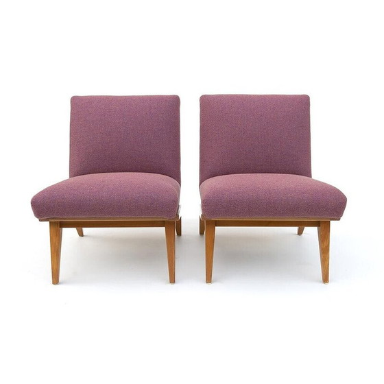 Image 1 of Paire de fauteuils vintage Slipper par Jens Risom pour Knoll