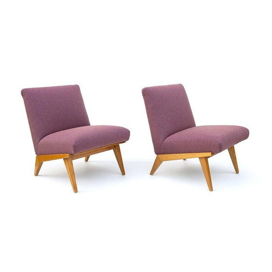 Image 1 of Paire de fauteuils vintage Slipper par Jens Risom pour Knoll