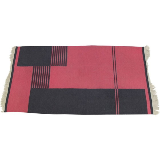 Image 1 of Tapis géométrique moderniste Kilim vintage - années 1960