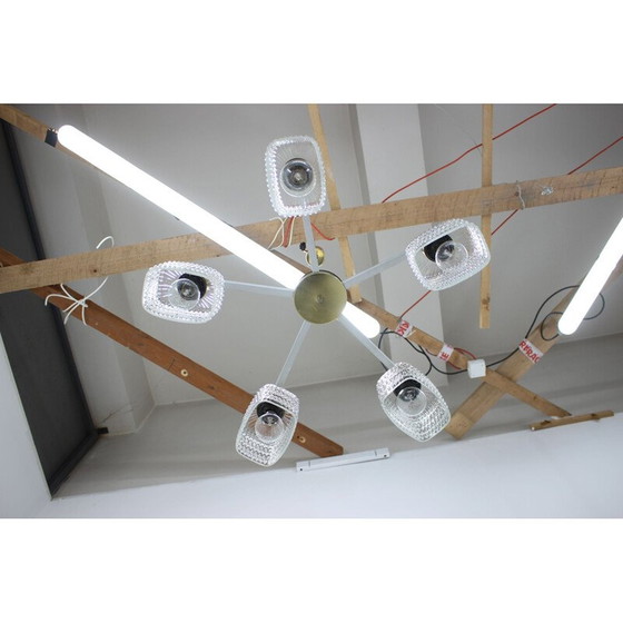 Image 1 of Lustre en verre vintage de Kamenicky Senov, Tchécoslovaquie 1970