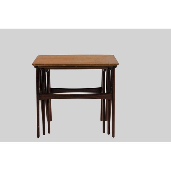 Image 1 of Tables gigognes vintage danoises en teck, années 1960