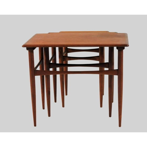 Image 1 of Tables gigognes vintage danoises en teck, années 1960