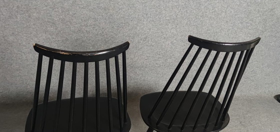 Image 1 of 2X Tapiovaara Mademoiselle Chaise Mid Century Design Scandinave Chaise de cuisine Fanett 60Er Vintage Retro