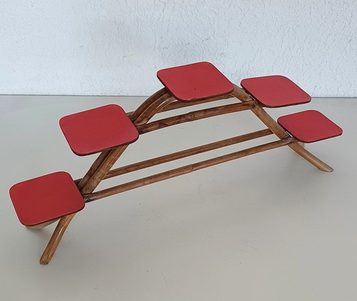 Table à plantes des années 50 avec cinq étagères