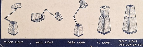 Image 1 of Lampe Vintage Télescopique • Iris Tl-84 • Tada Kiko • Japon • Space Age • 1960
