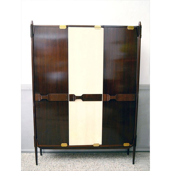Image 1 of Armoire vintage en bois de rose par Gianfranco Frattini pour Mobil Cantù, 1950