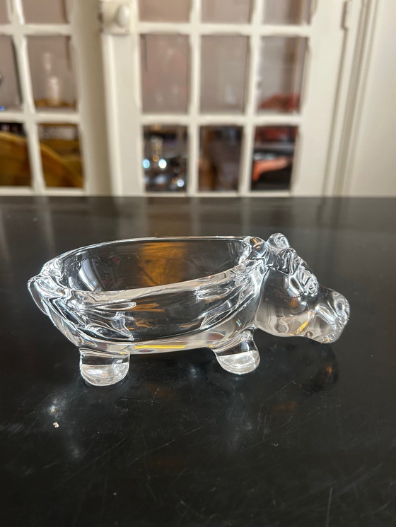Image 1 of Vide Poche En Cristal Hippopotame 1970