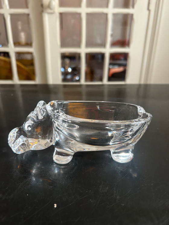 Image 1 of Vide Poche En Cristal Hippopotame 1970