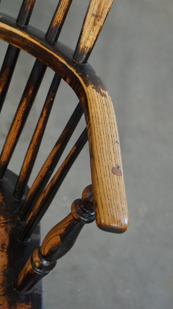 Image 1 of Chaise de salle à manger en bois avec dossier haut